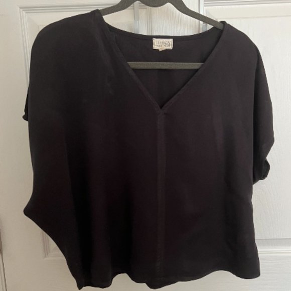 Field Day Dolman Top in Black Challis - Picture 3 of 6